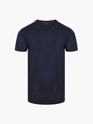 Slater 2-pack Basic Fit T-Shirt z dekoltem V granatowy