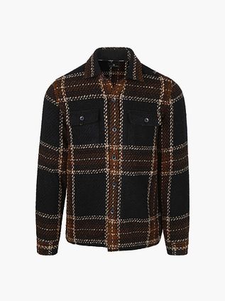 Overshirt State of Art w kratę, granatowy