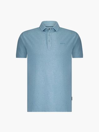 State of Art Poloshirt Piqué Melanger Bleu Clair