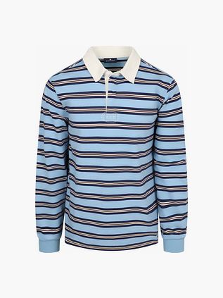 Steppin' Out Rugby Poloshirt Streifen Blau