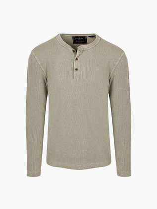 Superdry Genser Henley Waffle Grønn