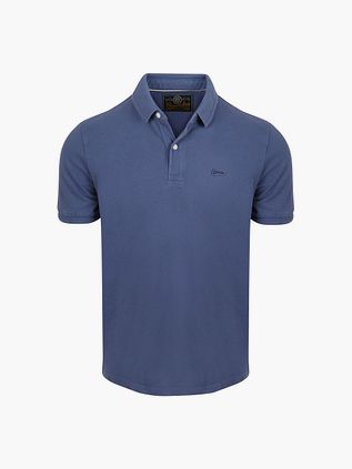 Superdry Polo Piqué Classique Bleu Bay