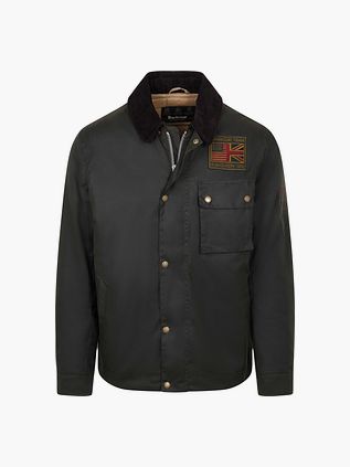 Barbour International Workers Voksfrakke Sage Grøn