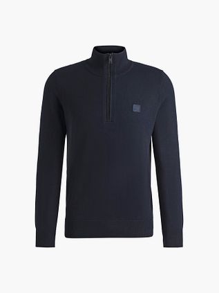 BOSS Kanobix Half Zip Trøje Mørkeblå