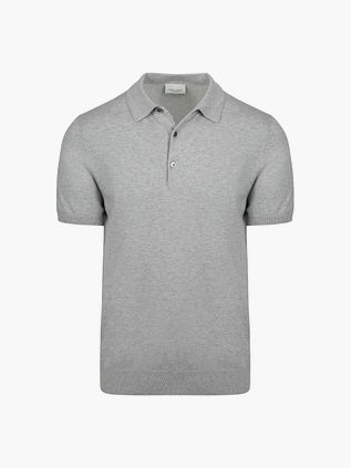 Dzianinowa koszulka polo Profuomo w kolorze szarym