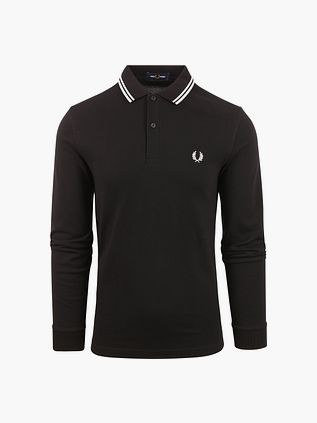 Fred Perry Långärmad Pikétröja Svart