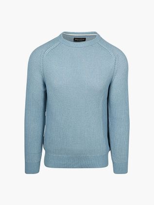 Marc O'Polo Pullover Structured Bi-Colour Blauw