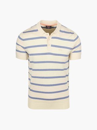 NZA Polo Maille Rayé Écru