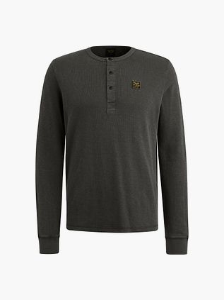 PME Legend Langærmet T-shirt med knapper - Beluga