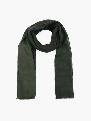 Profuomo Tørklæde i Vævet Uld Mørkegrøn