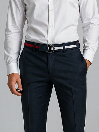 Steppin' Out Tape Ceinture Marine Rouge