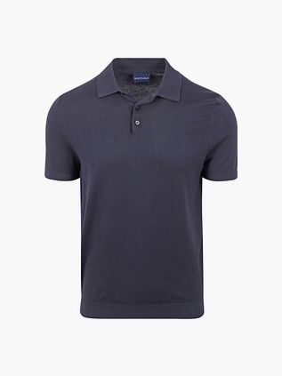 Suitable Strikket Polo Marineblå