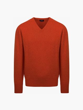 William Lockie sweter z dekoltem V z jagnięcej wełny Ember
