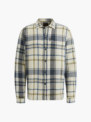Overshirt w kratę PME Legend w kolorze ecru