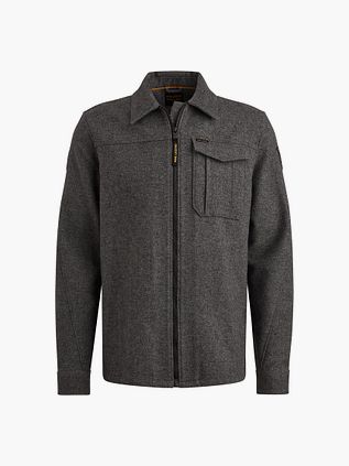 PME Legend Overshirt Wool Blend Herringbone Grå