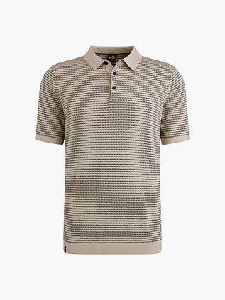Polo de punto Vanguard con estampado beige