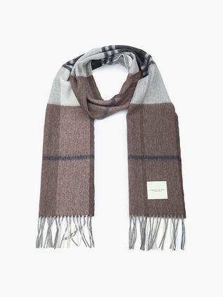 Profuomo Tørklæde i Brunternet Lammeuld