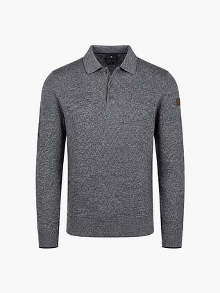 State of Art Pullover Polo Collar Navy