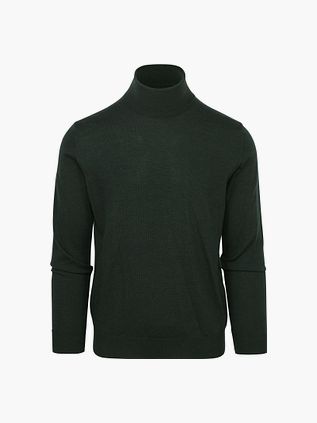 Suitable Merino Polotröja Mörkgrön