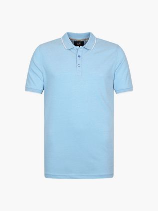 Suitable Oxford-polo in lyseblå