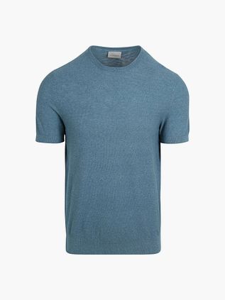 Suitable T-shirt Piqué Lin Bleu