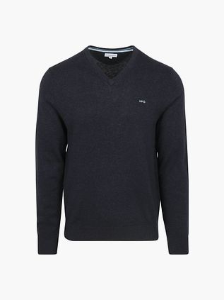 Sweter McGregor z dekoltem w serek w kolorze granatowym