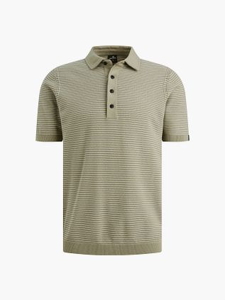 Dzianinowa koszulka polo Vanguard w zielone paski