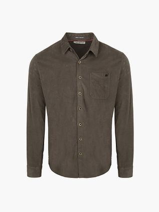 No Excess Fine Corduroy Skjorte Dark Clay