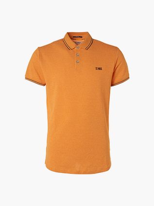 No Excess Polo barwione metodą garment dye, żółte
