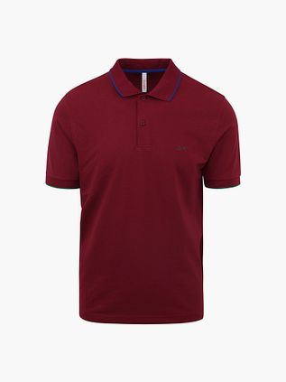 Polo Sun68 Small Stripe Bordeaux