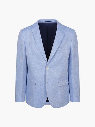 Suitable Blazer Linnen Panama Lichtblauw