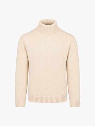 Suitable Polotröja Tweed Ecru