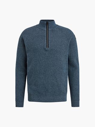 Vanguard genser med halv glidelås blå