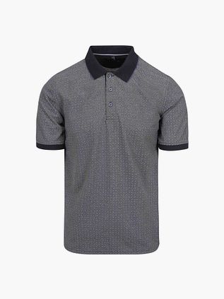 CASAMODA Polo z nadrukiem szaro-niebieskie