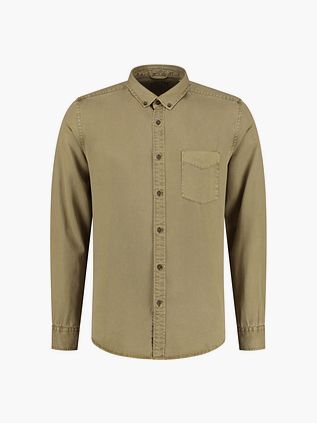 Dstrezzed Skjorte Garment Dyed Tencel Khaki