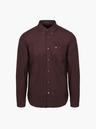 Lyle & Scott Skjorte Almindelig Oxford Bordeaux