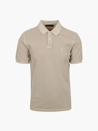 Marc O'Polo Poloskjorte Faded Silk Greige
