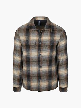 Overshirt State of Art w kratę, mieszanka wełny, wielokolorowy