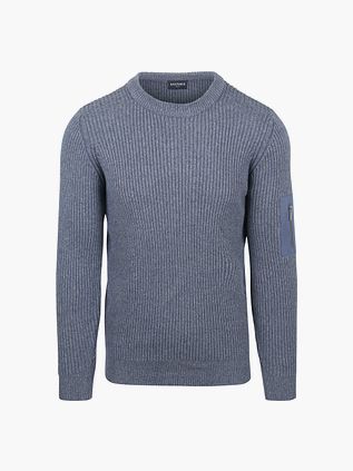 Suitable Mou Trui Melange Blå