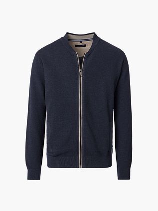 Casa Moda Vest Lynlås Navy Struktur