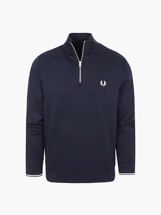 Fred Perry Halvzip Trøje Marineblå