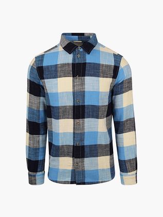 KnowledgeCotton Apparel ternet skjorte, blå