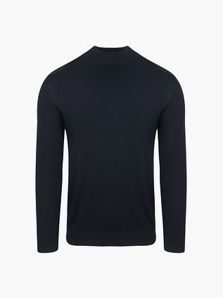 Profuomo Polotröja Merinoull Marinblå