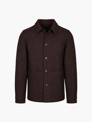 Suitable Hemdjacke Wool Bouclé Braun