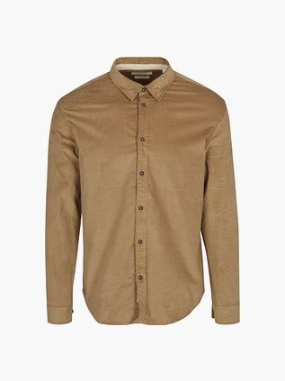 Anerkjendt Overshirt Leif in velluto a coste beige