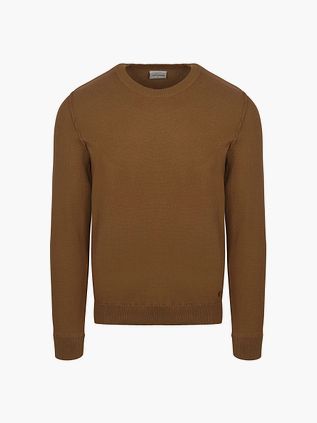 Maglione No Excess in jacquard tinta unita kaki