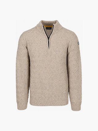 NZA Half Zip Swirl Kymara Naps strik melange beige