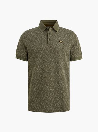 PME Legend Poloshirt Piqué Druck Grün