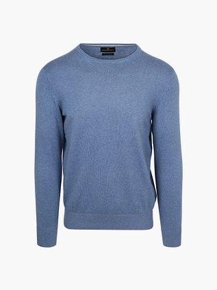 Steppin' Ut Trøye i Bomullscashmere Indigo Blått