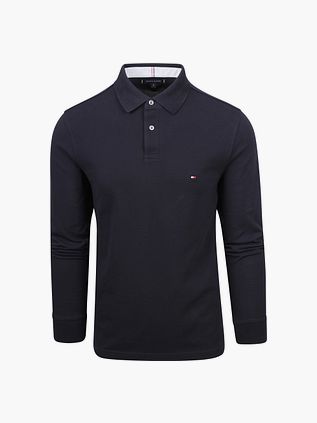 Tommy Hilfiger poloshirt med lange ærmer navy
